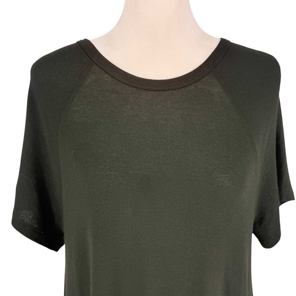 Zimmermann Midi T-Shirt Dress Size 2 M Jersey Raglan Short Sleeve Black Viscose - Picture 2 of 9